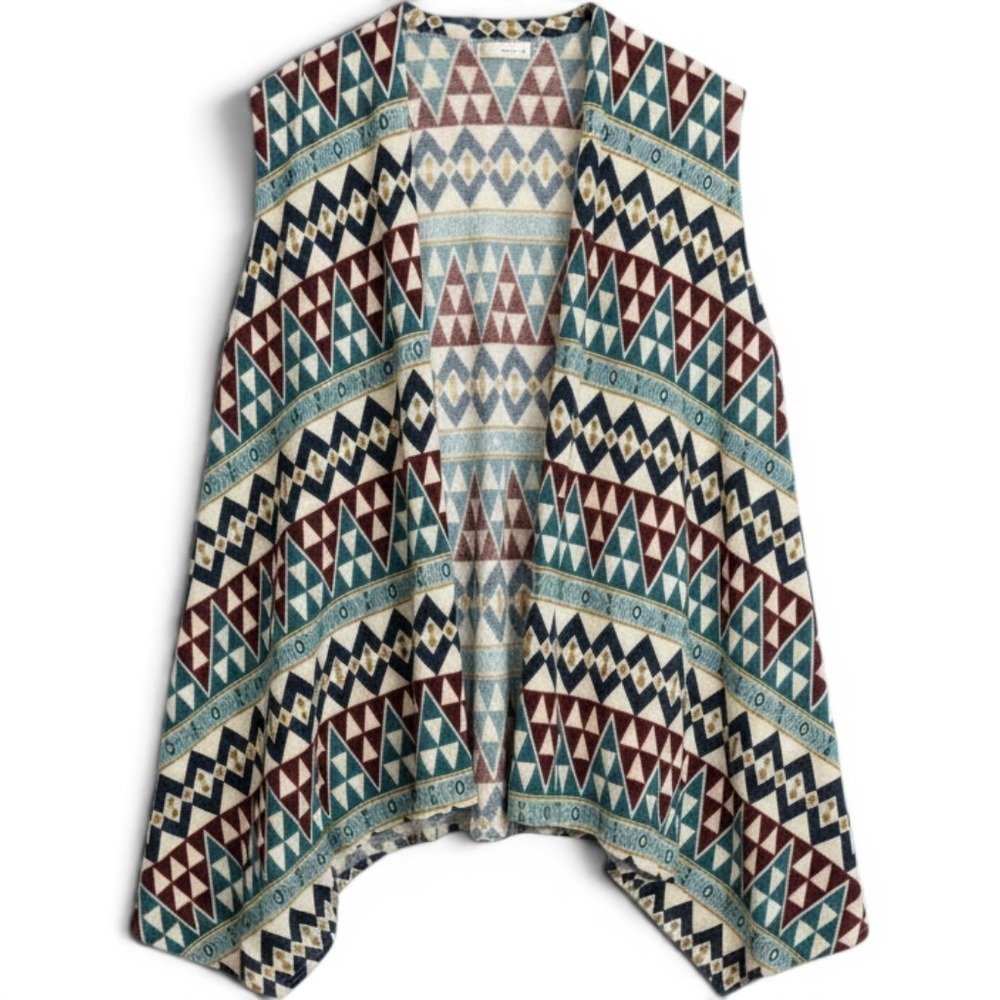 Emetla Vest Western Aztec Boho Southwestern Women‎ 3X Multicolor